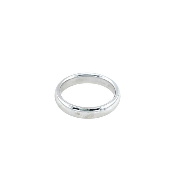 Polished 4mm Domed Platinum Wedding Band